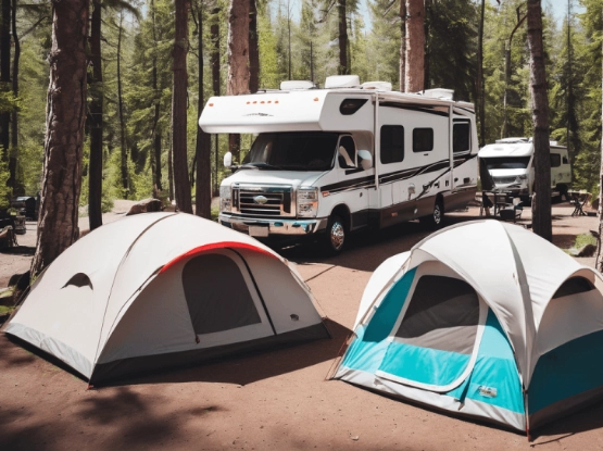 What is the difference between tent camping and primitive camping?