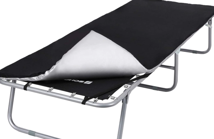 camping bed with mattress