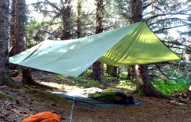 tarp shelter setup