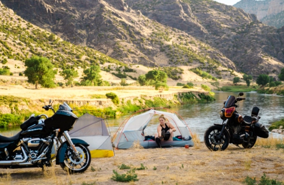 motorcycle camping