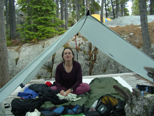 women solo camping