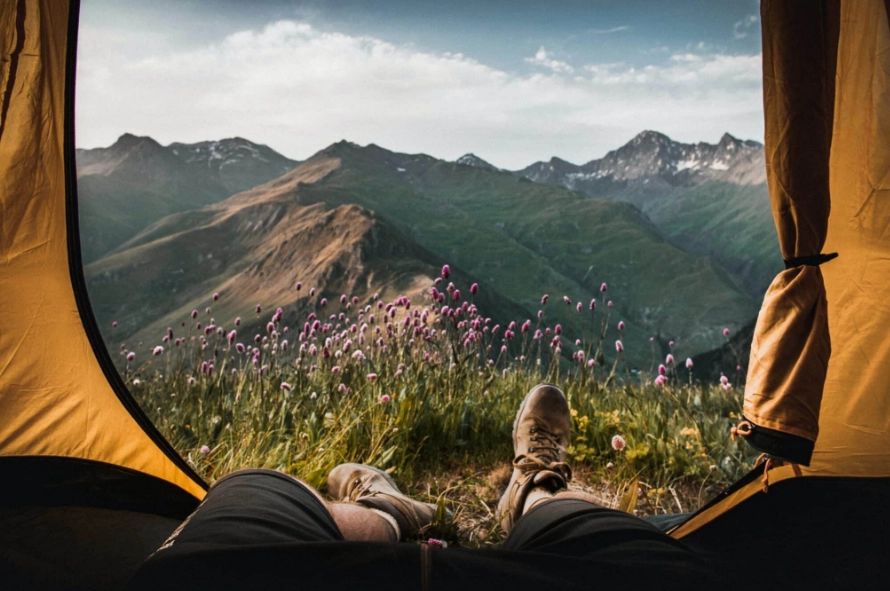 outdoor exercise while camping