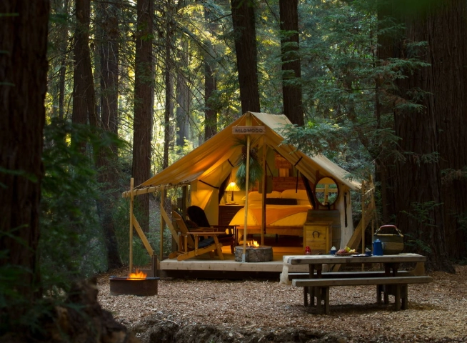 secluded tent camping