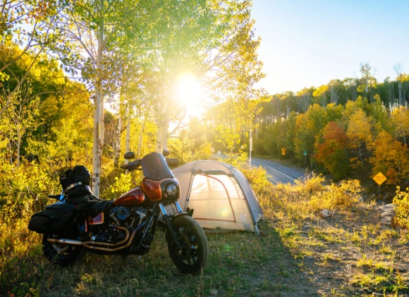 motorcycle camping gear