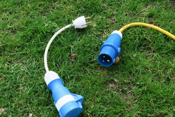 RV electrical hookup camping