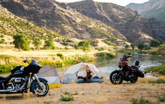 motorcycle camping gear