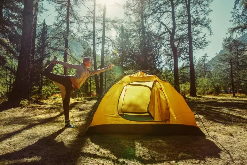 camping yoga