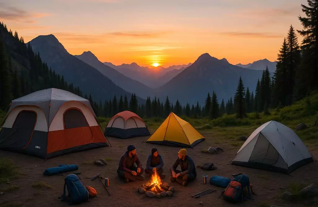 Tent camping