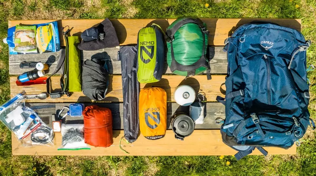 Backpacking camping gear