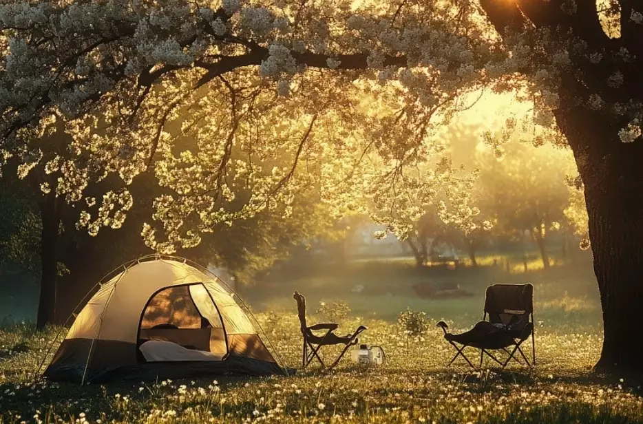 camping for stress relief