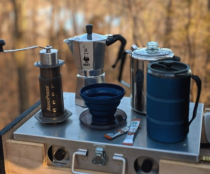 how to make coffee while camping