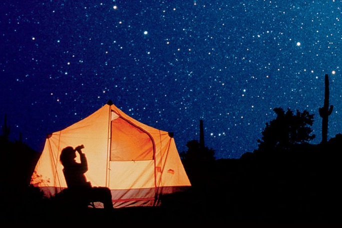 camping and stargazing